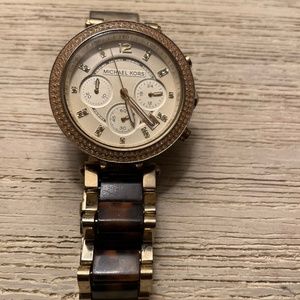 Michael Kors Women's Parker Gold Tortoise Watch MK5688